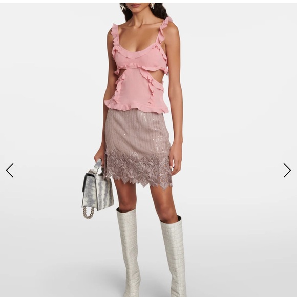 Acne studios Ruffled top in GREEN - Picture 6 of 8